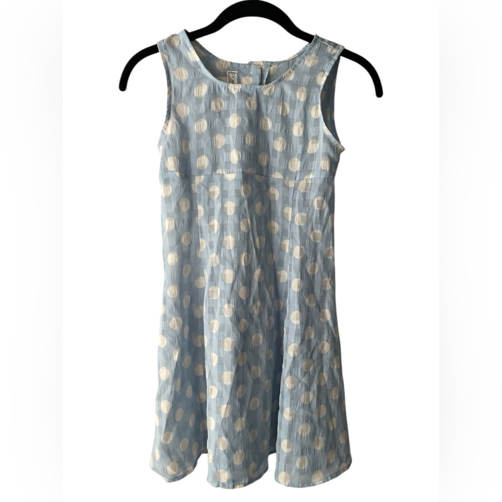 Vintage Donna Capozzi Girls (Size 10–12) – Blue Polka Dot Dress